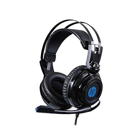 HP H200GS Wired Over-Ear Gaming Wired Headset with rotatable mic LED Lighting Ergonomic Design for PC (Black, 8AA07AA)