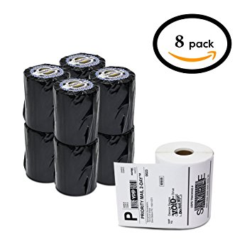 Dymo Compatible 1744907 - 4" x 6" 4XL Internet Postage Shipping Labels (8 Rolls - 220 Labels Per Roll)