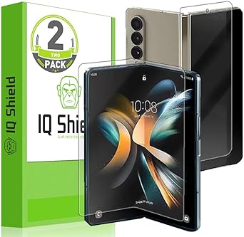 IQShield Screen Protector Compatible with Samsung Galaxy Z Fold 5 (2-Pack) Anti-Bubble Clear TPU Film