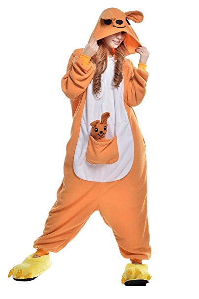Newcosplay Unisex Kangaroo Pyjamas Halloween Costume