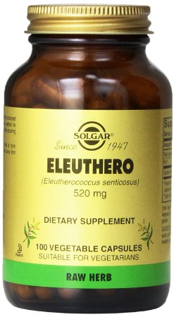 Solgar Eleuthero Vegetable Capsules 520 mg 100 Count