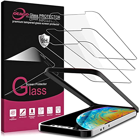 3 Pack OEAGO Glass Screen Protector for Apple iPhone 12 Mini(5.4Inch) Tempered Glass Screen Protector Display Anti Scratch Advanced HD Clarity Work Most Case
