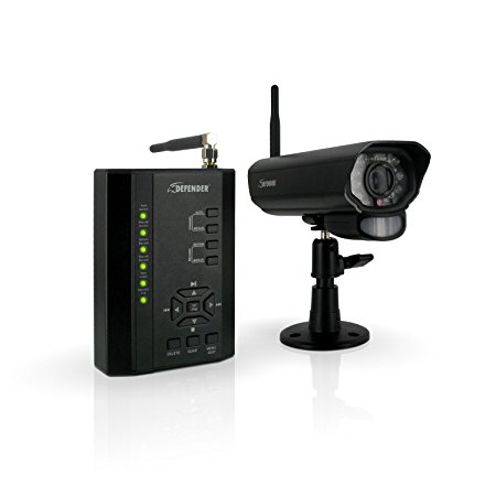 Defender PX301-012 Digital Wireless DVR Security System with receiver, SD Card Recording and Long Range Night Vision Camera
