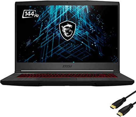 2021 Newest MSI GF65 15.6" 144Hz FHD Gaming Laptop, Intel i5-10500H(Beats Ryzen 5 5600H), GeForce RTX 3060, Backlit, DisplayPort, Bundle HDMI, Win 10 Home, Black (16GB | 1TB PCIE SSD)