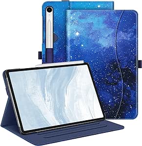 Fintie Hülle für Samsung Galaxy Tab S9 FE 10.9 Zoll/Tab S9 11 Zoll 2023 Tablet, Multi-Winkel Folio Schutzhülle mit Dokumentenfach und Auto Schlaf/Wach Funktion, Sternenhimmel