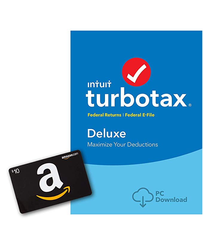 TurboTax Deluxe 2018 Tax Software [PC Download] [Amazon Exclusive] with $10 Amazon Gift Card