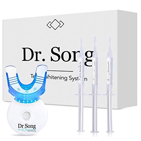 Dr Song Teeth Whitening Kit 3X Syringes 35% Carbamide Peroxide, Light, Trays - Hismile