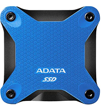 ADATA SD600Q 480GB Ultra-Speed Portable Durable External SSD - Up to 440MB/s - 3D NAND USB3.2 Blue (ASD600Q-480GU31-CBK)