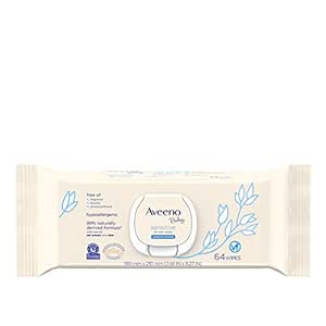 AVEENO Baby Sensitive All Over Wipes, Paraben- & Fragrance-Free, 64 ea