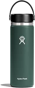 Hydro Flask Stainless Steel Wide Mouth Water Bottle with Flex Cap and Double-Wall Vacuum Insulation