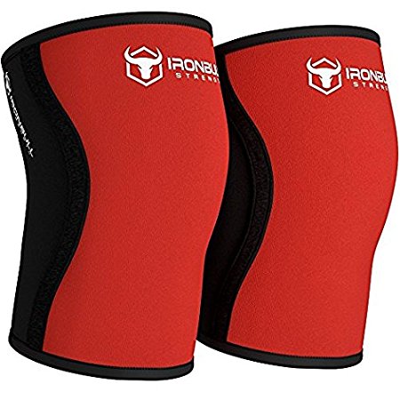 Knee Sleeves 7mm (1 Pair) - High Performance Knee Support For Weight Lifting - Best Knee Wraps and Straps - Provides Compression, Warmth, & Support - For Men and Women