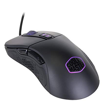 Cooler Master SGM-4007-KLLW1 MasterMouse MM530 Ergonomic Palm Grip Gaming Mouse, 7 Buttons, RGB LED 3 Zone Light, On-The-Fly DPI 12000, Lag-Free