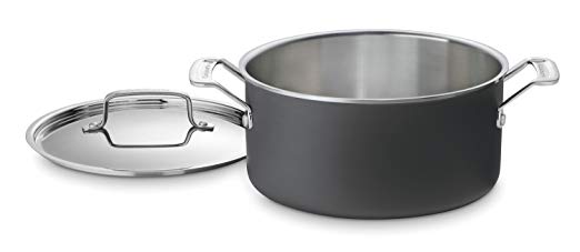 Cuisinart MCU44-24N MultiClad Unlimited Dishwasher Safe 6-Quart Saucepot with Cover