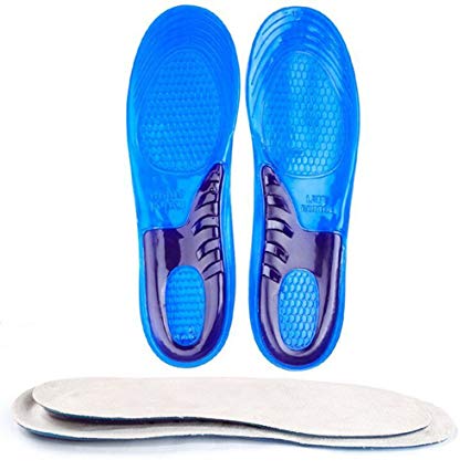 Speedfeet Sport Insole Gel Massaging Insole for Low Arches Orthopedic and Plantar Fasciitis Running,Silicone Insole for Men and Women Shoes Insert(Men's 1Pair  Women's 1Pair)
