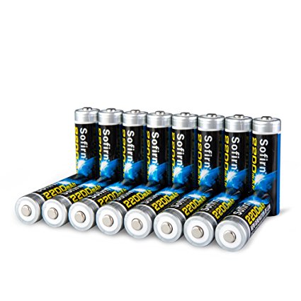 Sofirn AA NiMh 2200mAh Rechargeable Batteries High Capacity Pre-charged Low Self Discharge Batteries Bulk With 1100 Cycle 16 Pack