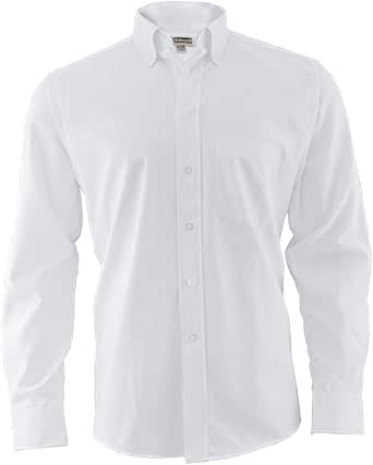 Ed Garments Men's Easy Care Long Sleeve Oxford Shirt, WHITE, XX-Large 35