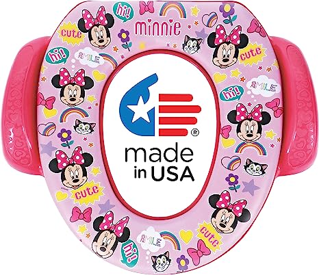 Disney Minnie Mouse "Smile" Soft Potty Seat and Potty Training Seat - Soft Cushion, Baby Potty Training, Safe, Easy to Clean