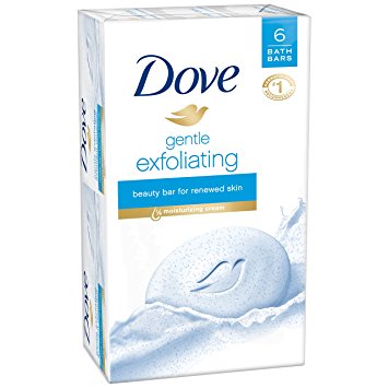 Dove Beauty Bar, Gentle Exfoliating 4 Ounces, 6 Bar