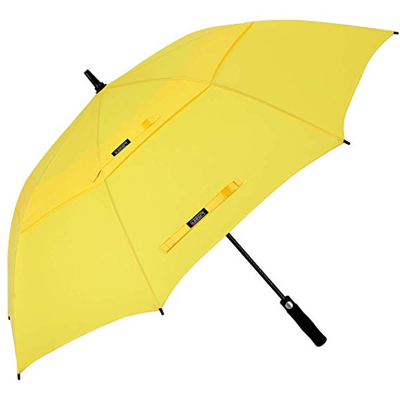 G4Free 54/62 Inch Automatic Open Golf Umbrella Extra Large Oversize Double Canopy Vented Windproof Waterproof Stick Umbrellas