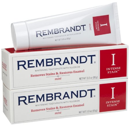Rembrandt Intense Stain Toothpaste, Mint, 3 Ounce, 2-pack