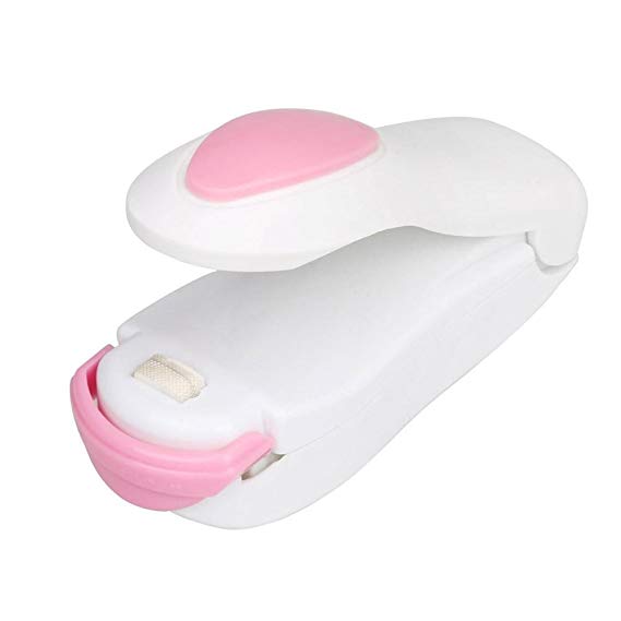 C-Pioneer New Mini Portable Heat Sealing Machine Plastic Bag Impluse Sealer Handheld Tool (White)