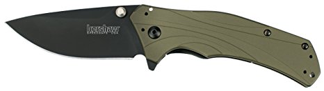 Kershaw 1870OLBLK Knockout Folding Knife with SpeedSafe, Olive/Black