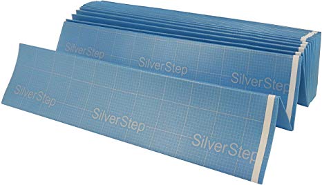 Cal-Flor FU81422 SilverStep Premium Cross-Linked Polyethylene Foam Underlayment and Moisture Barrier for Floating Laminate and Engineered Floors, 100 sf, Blue
