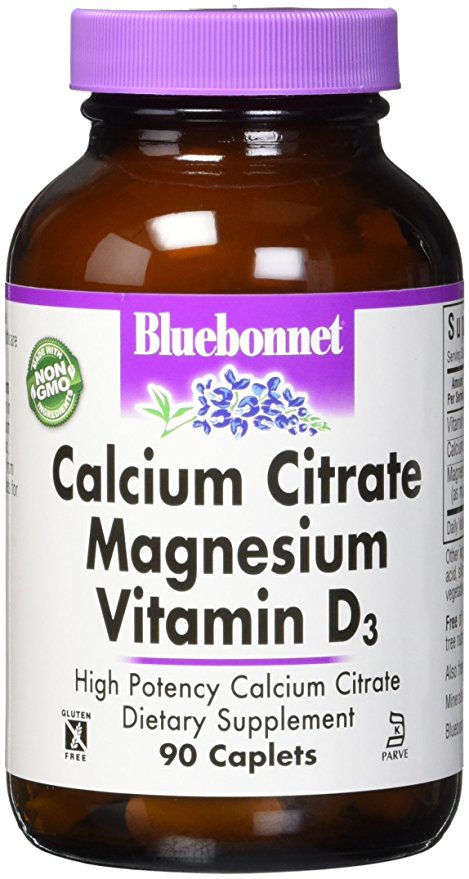 Blue Bonnet Calcium Citrate Magnesium Plus Vitamin D3 Caplets - 90 Count