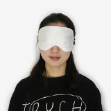 Silk Eye Mask Filled by Pure Silk Floss 19 Momme 100 Mulberry Silk Sleep Mask Adjustable Lilysilk White