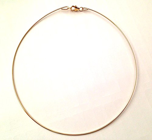 14k Yellow Gold filled hoop choker necklace 16" 18" 20"