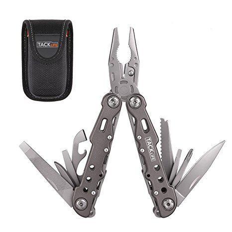 Tacklife MPY07 Advanced Multi Plier 13-in-1 Stainless Steel Knife, Blade Pliers, Cable Cutter, Needle Nose Pliers, Saw File, Screwdrivers, Pocket Locking Knife for Outdoor Survival