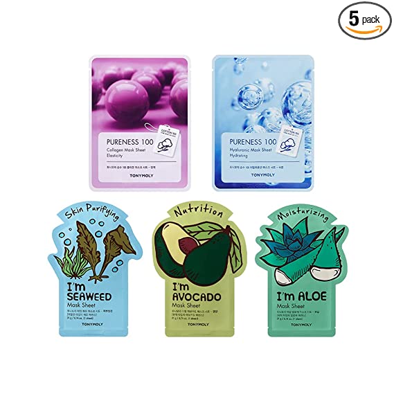 Tonymoly Glow For It Sheet Mask Set (Pack of 5)