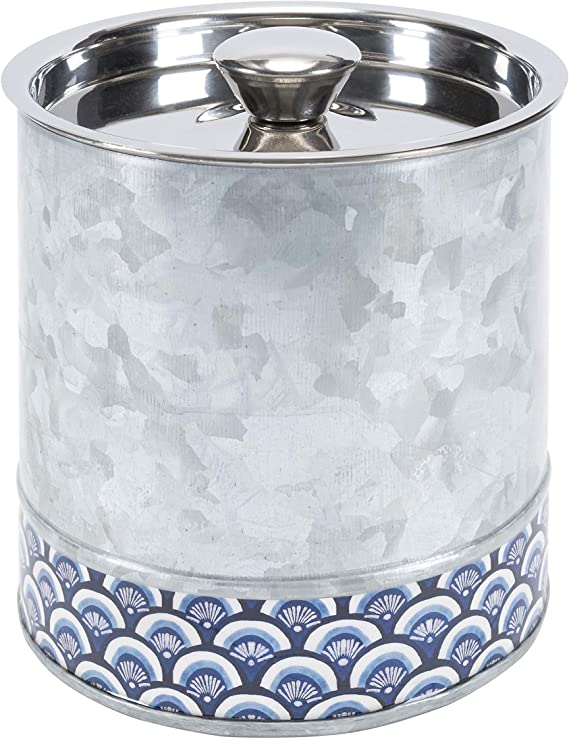 Old Dutch International Catalina Collection ice Bucket, Silver Blue