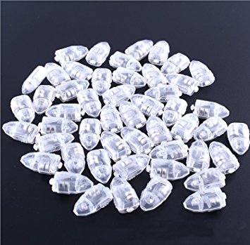 HIG 100pcs White Led Ball Lamps Balloon Lights Fairy Lights Moon Starry String Lights For Home Wedding Party Decoration Crafting Costume Making(White)