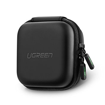 UGREEN Headphone Case, Mini Shockproof Carrying Pouch Bag for AirPods/Bose/Beats/Sony Wireless Earbuds Bluetooth Headphone, Square Reader, Wall Charger USB Flash Drive Bluetooth Adapter USB Cable