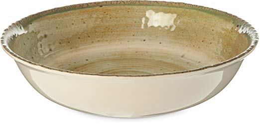 Carlisle GA5500570 Gathering Large Melamine Serving Bowl, 154 oz. Capacity, Adobe