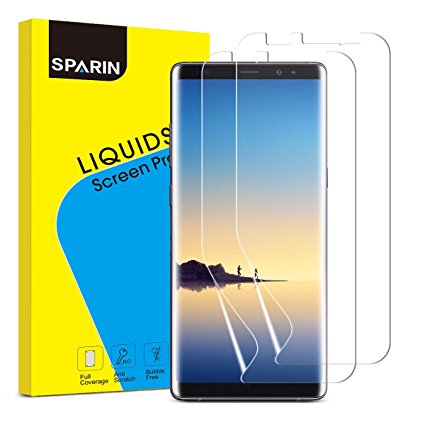 SPARIN Galaxy note8 Screen Protector [2 Pack], [Not Glass] Full Coverage, Bubble Free, Ultra Clear, Screen Protector for Samsung Galaxy note 8