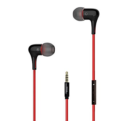 Mrice E300 High Performance Earphones with Inline Universal Microphone and 1-button Call Suitable for All Iphones Samsung Mobiles Tablets Mp3 Players and More,in-ear ,3.5ayers (E300A-Black)