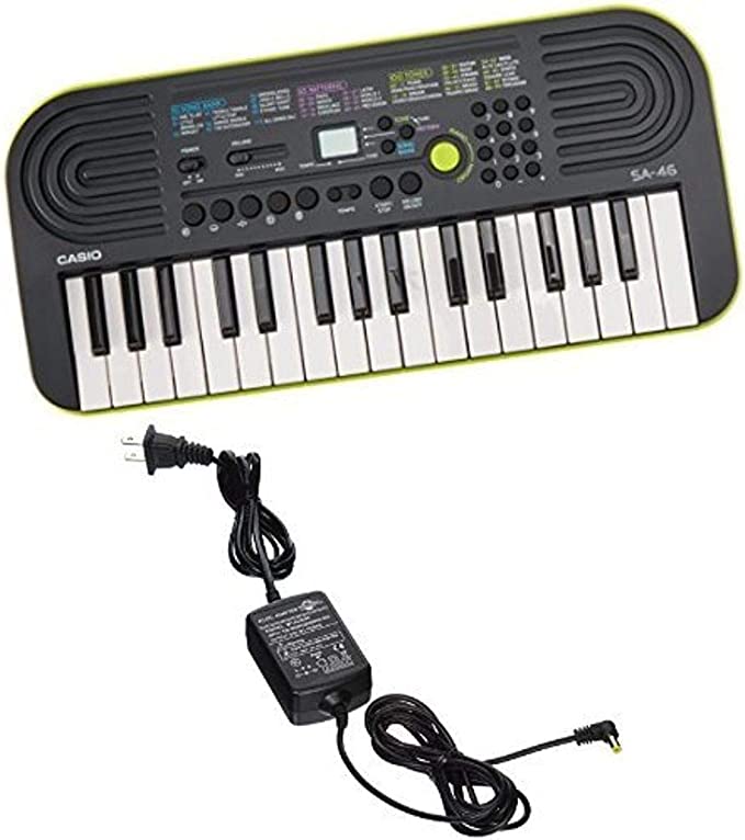 Casio SA46 Portable Keyboard with World Tour Power Supply