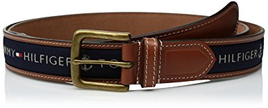 Tommy Hilfiger Men's Ribbon Inlay Belt