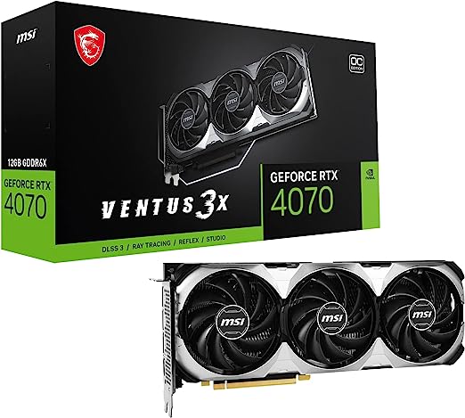 MSI GeForce RTX 4070 VENTUS 3X 12G OC (12GB GDDR6X/PCI Express 4.0/2520MHz/21000MHz)