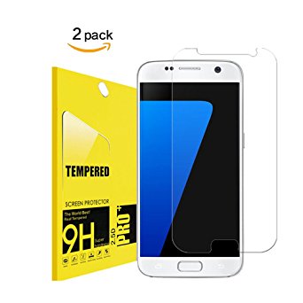 [2 Pack] For Galaxy S7 Tempered Glass Screen Protector,Penacase[Bubble Free][Anti-Scratch][9H Hardness] Tempered Glass Screen Protector for Samsung Galaxy S7