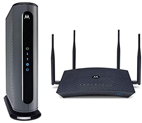 Motorola MB8611 Cable Modem   AC2200 Smart Wi-Fi Router with Extended Range | Top Tier Internet Speeds | Approved for Comcast Xfinity, Charter Spectrum, and Cox – Separate Modem and Router Bundle