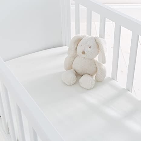 Silentnight Safe Nights Crib Fitted Sheets, Cream, Pack of 2