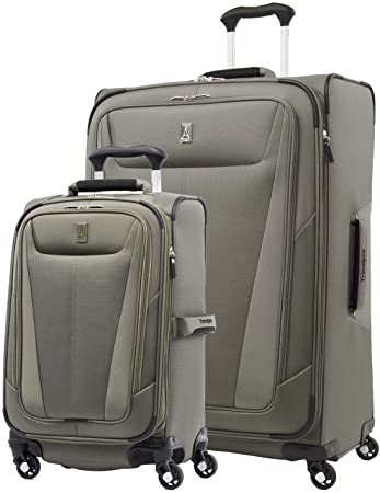 Travelpro Maxlite 5-Softside Expandable Spinner Wheel Luggage, Slate Green, 2-Piece Set (21/29)