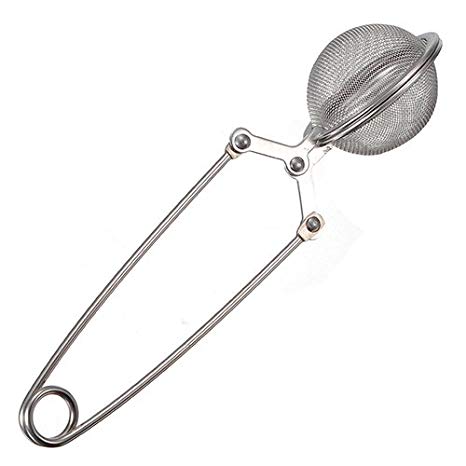 Stainless Steel Tea Leaves Herb Mesh Ball Infuser Filter Squeeze Strainer