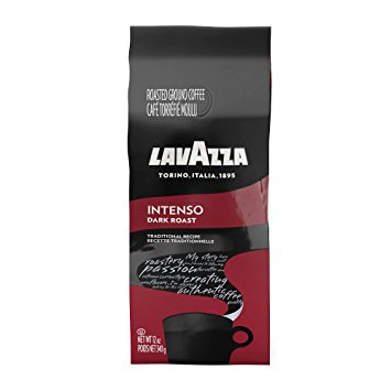 Lavazza Intenso Ground Coffee Blend, Dark Roast, 12-Ounce Bag