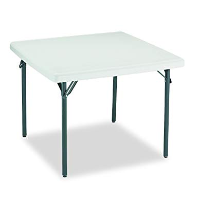 Iceberg 65273 IndestrucTable TOO Folding Table, 37" Square, Platinum (Made in USA)