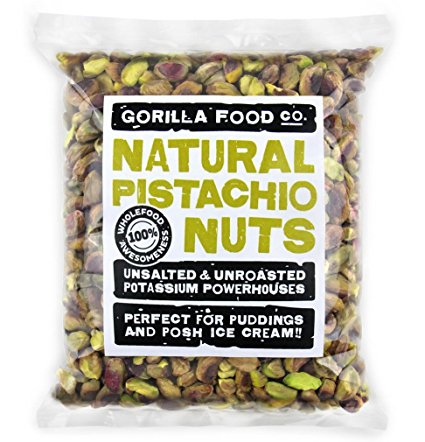 Gorilla Food Co. California Pistachios Shelled Kernels Raw Unsalted 1lb/16Oz