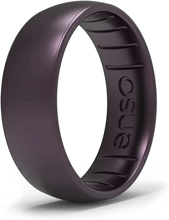 Enso Rings Classic Legend Silicone Ring - Made in The USA - an Ultra Comfortable, Breathable, and Safe Silicone Ring - Men's and Women's Silicone Wedding Ring